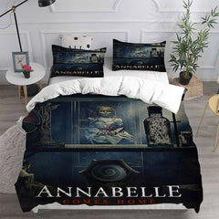 Annabelle Cosplay Bedding Set Duvet Cover Pillowcases Halloween Home Decor