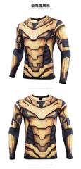 Thanos 3D Printed T shirts Men Avengers 4 Endgame Compression Shirt 2019 Summer Cosplay Costume Tights Long Sleeve Tops Male