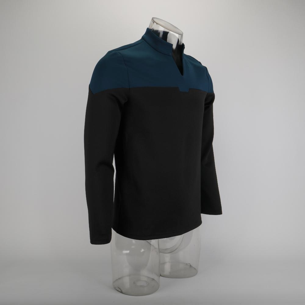 Star Trek Picard  Uniform New Engineering Blue Top Shirts Halloween Cosplay Costume