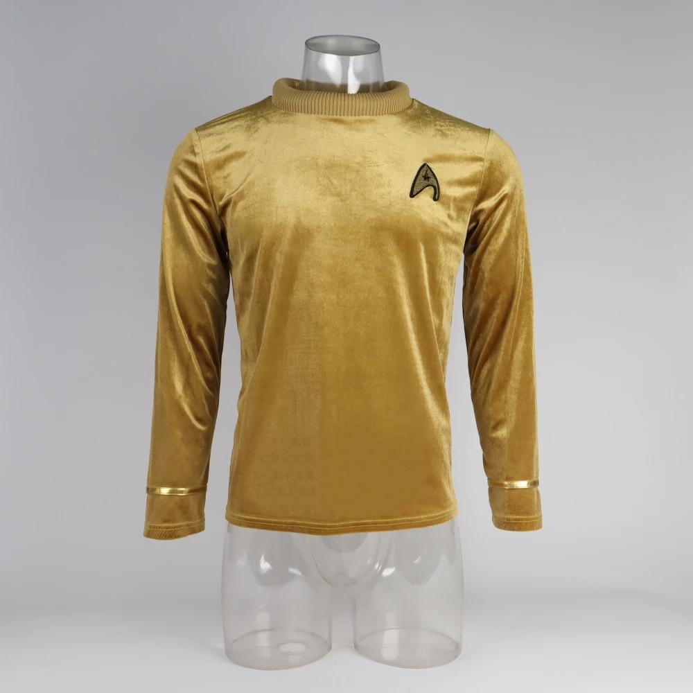 Star Trek  Cosicon The Original Series TOS Captain Pike Kirk Top Shirt Cosplay Uniform Halloween Costumes Man Adult