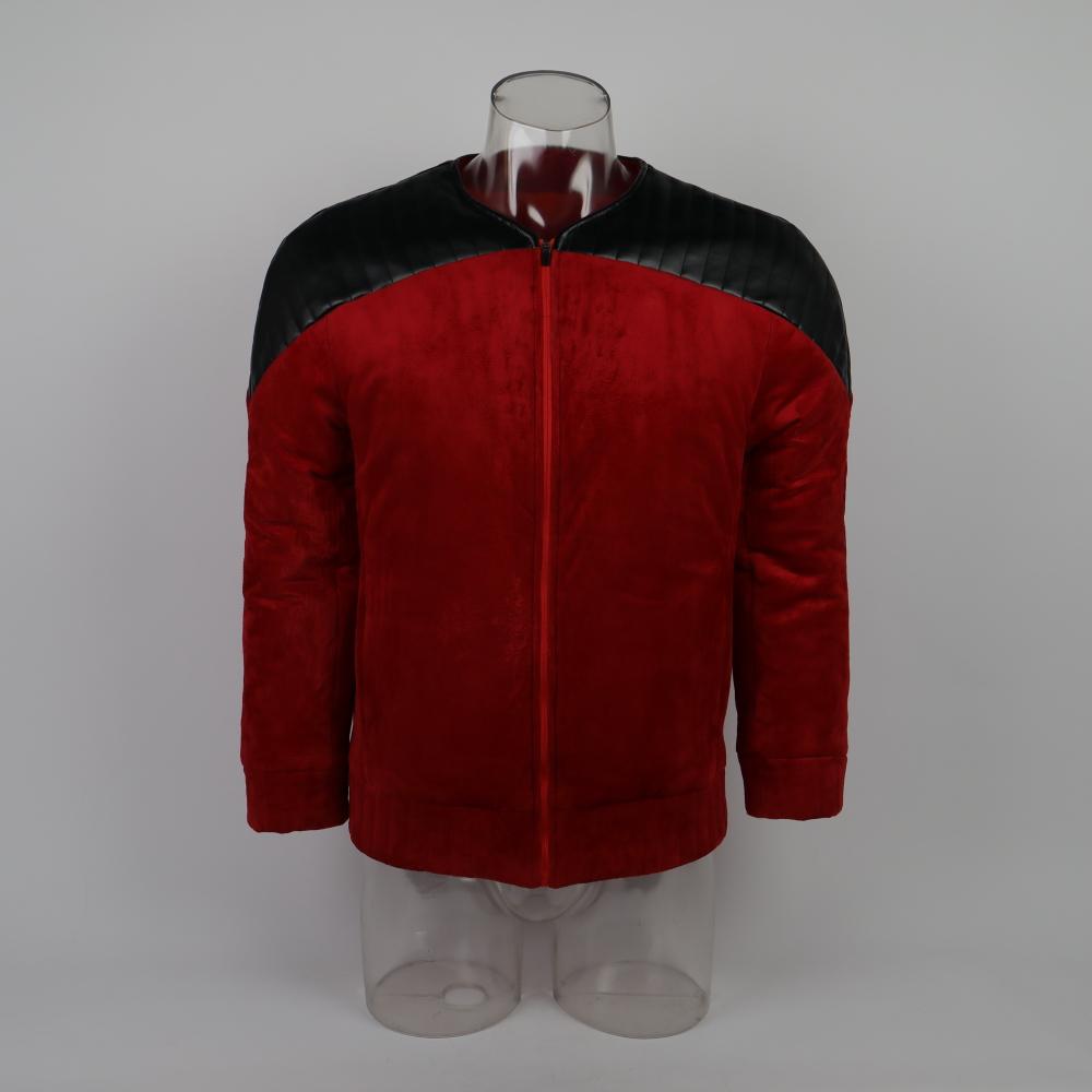 Star Trek  Cosicon The Next Generation TNG Captain Picard Duty Uniform Jacket TNG Red Costume Halloween Cosplay Costume