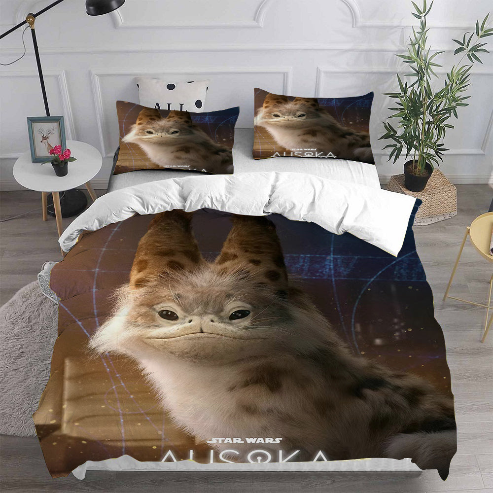 Ahsoka Cosplay Bedding Set Duvet Cover Pillowcases Halloween Home Decor