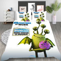 Monsters at Work Cosplay Bedding Set Duvet Cover Pillowcases Halloween Home Decor