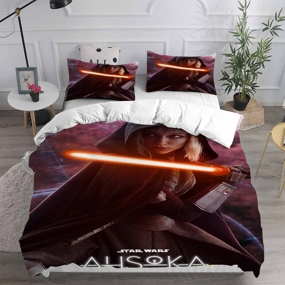 Ahsoka Cosplay Bedding Set Duvet Cover Pillowcases Halloween Home Decor