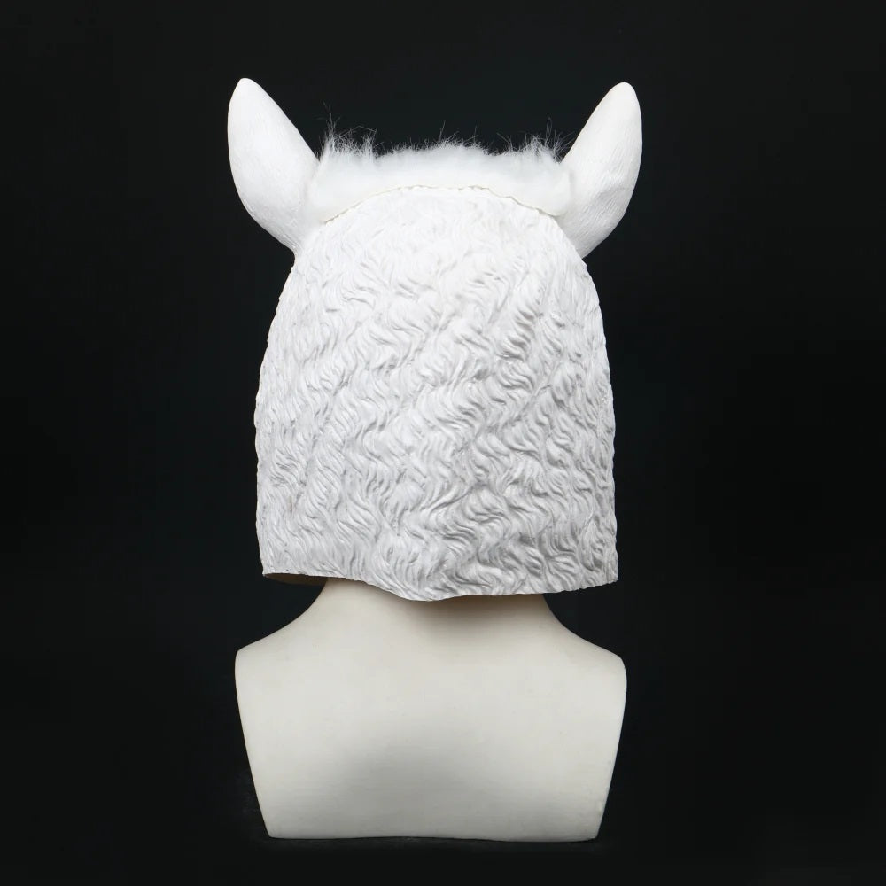 Alpaca Cosplay Latex  Mask Animal Full Head Masks for Halloween Props
