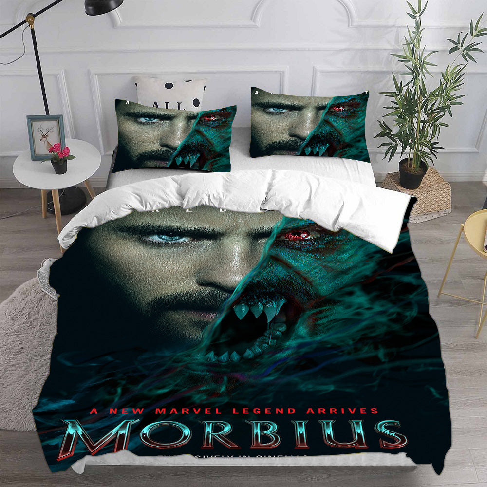 Morbius Cosplay Bedding Set Duvet Cover Pillowcases Halloween Home Decor