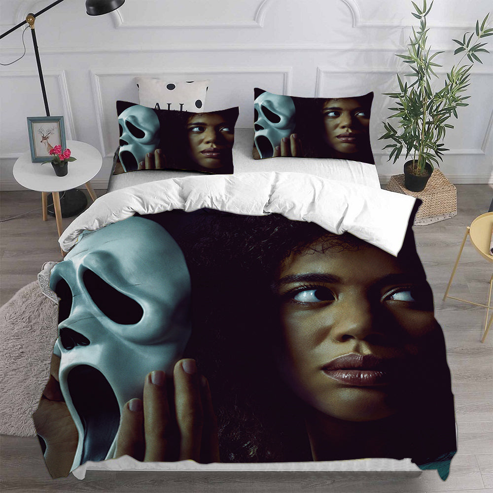 Scream Horror Movie Cosplay Bedding Set Duvet Cover Pillowcases Halloween Home Decor