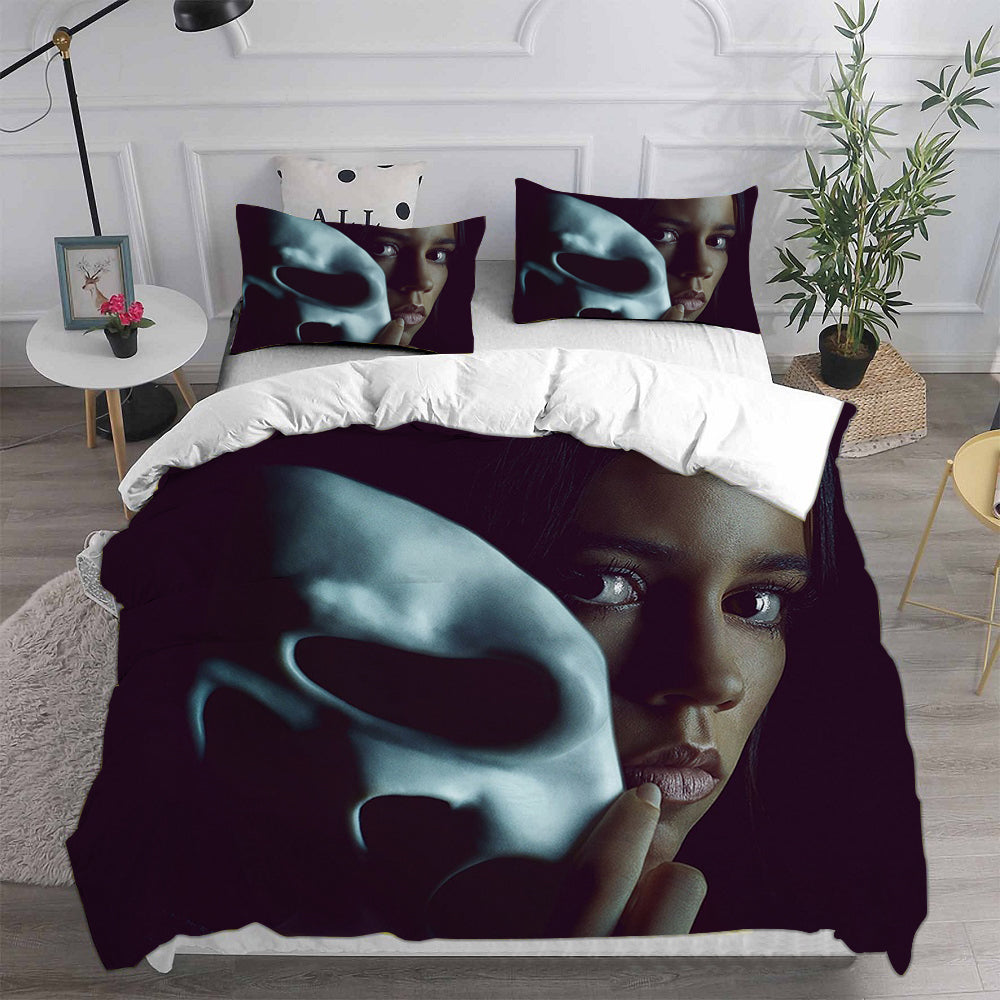 Scream Horror Movie Cosplay Bedding Set Duvet Cover Pillowcases Halloween Home Decor