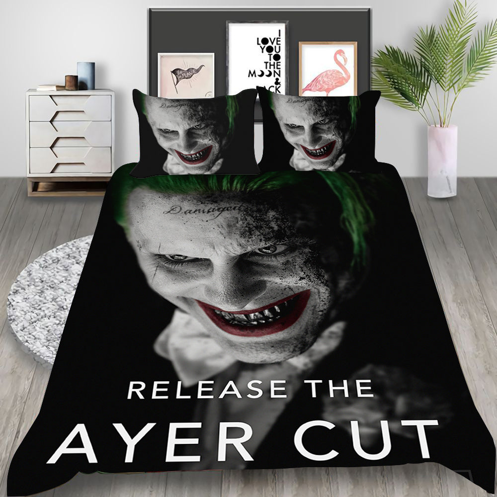 Suicide Squad 2 Harley Quinn Cosplay Bedding Set Duvet Cover Pillowcases Halloween Home Decor