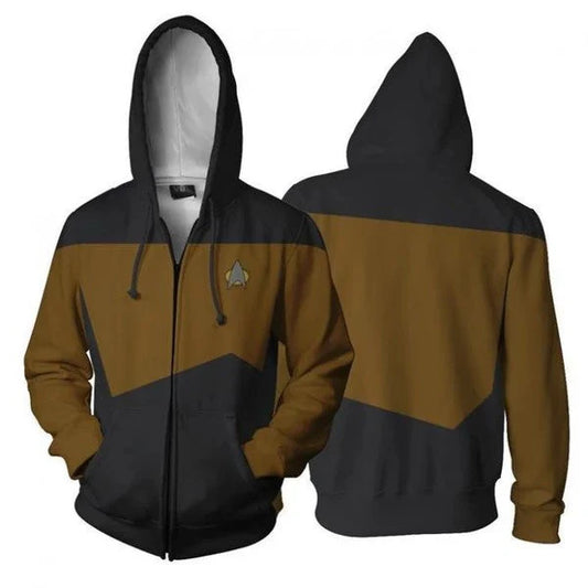 Star Trek TNG The Next Generation Hoodies Red Yellow Blue Jacket Coat