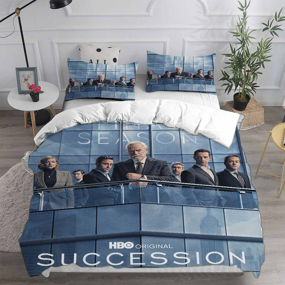 Succession Season Cosplay Bedding Set Duvet Cover Pillowcases Halloween Home Decor