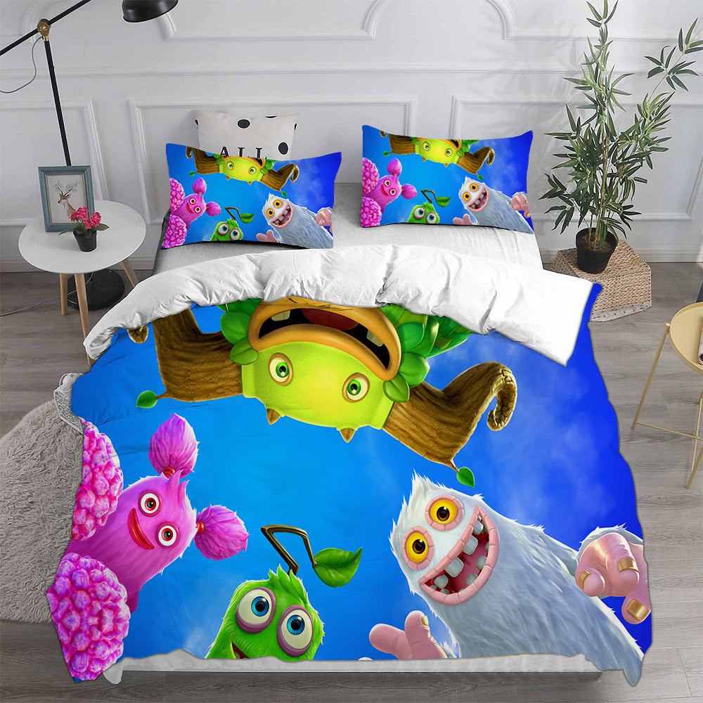 My Singing Monsters Cosplay Bedding Set Duvet Cover Pillowcases Halloween Home Decor