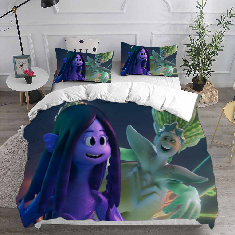 Ruby Gillman Teenage Kraken Cosplay Bedding Set Duvet Cover Pillowcases Halloween Home Decor