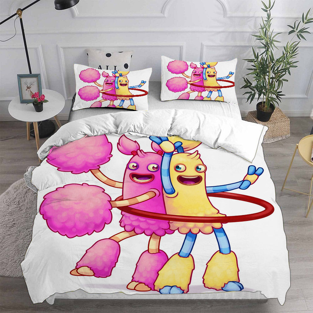 My Singing Monsters Cosplay Bedding Set Duvet Cover Pillowcases Halloween Home Decor