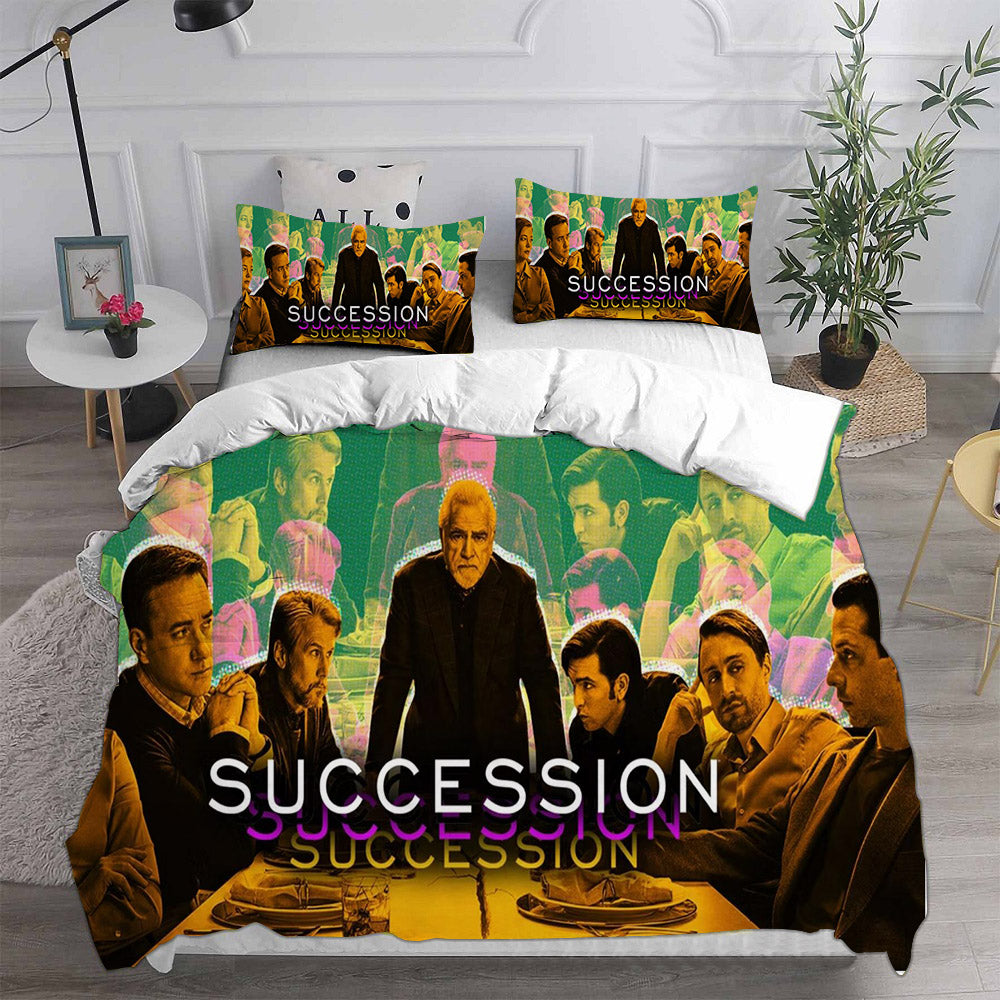 Succession Season Cosplay Bedding Set Duvet Cover Pillowcases Halloween Home Decor