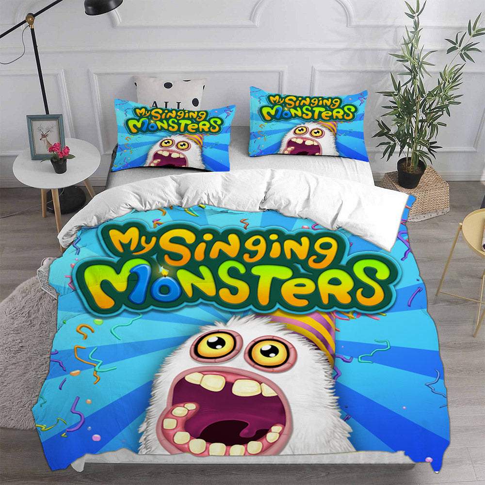 My Singing Monsters Cosplay Bedding Set Duvet Cover Pillowcases Halloween Home Decor