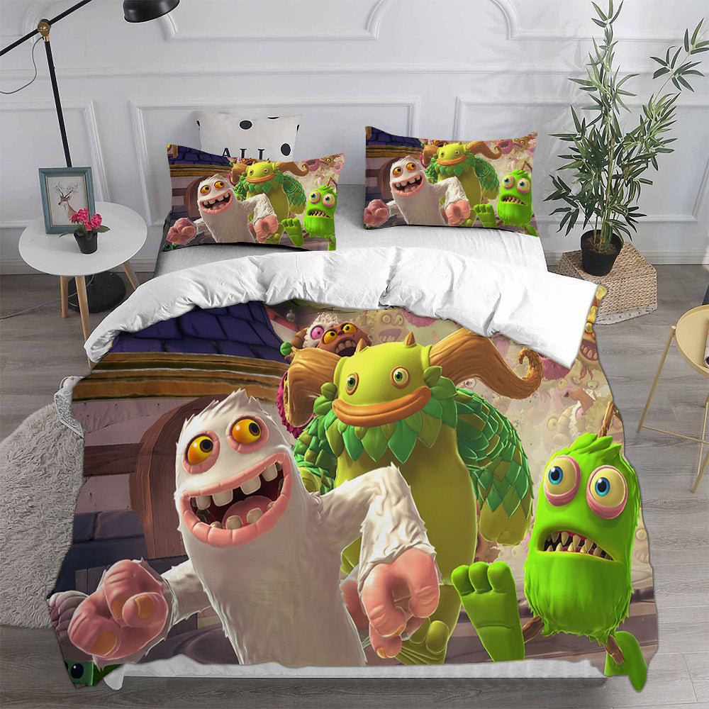 My Singing Monsters Cosplay Bedding Set Duvet Cover Pillowcases Halloween Home Decor