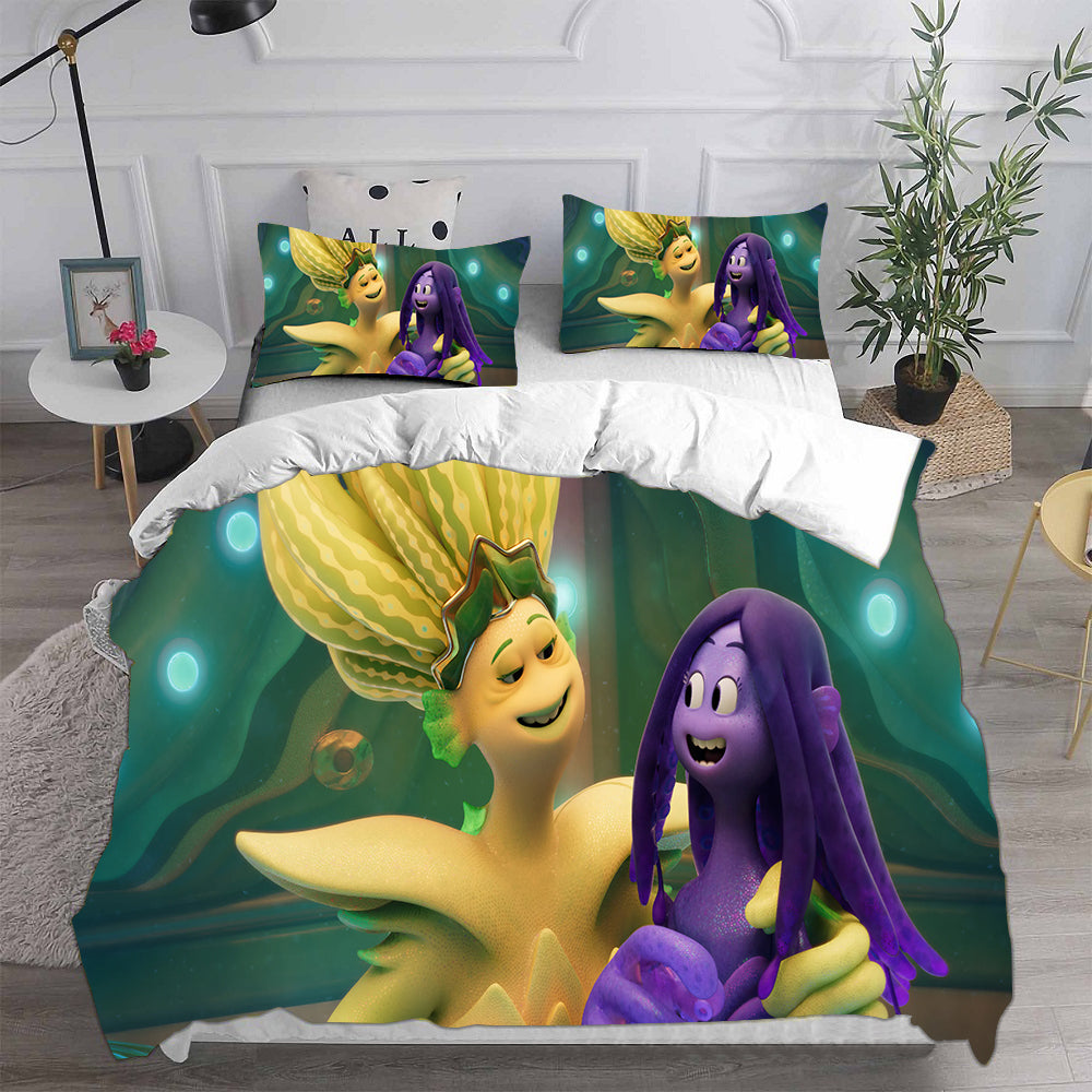 Ruby Gillman Teenage Kraken Cosplay Bedding Set Duvet Cover Pillowcases Halloween Home Decor