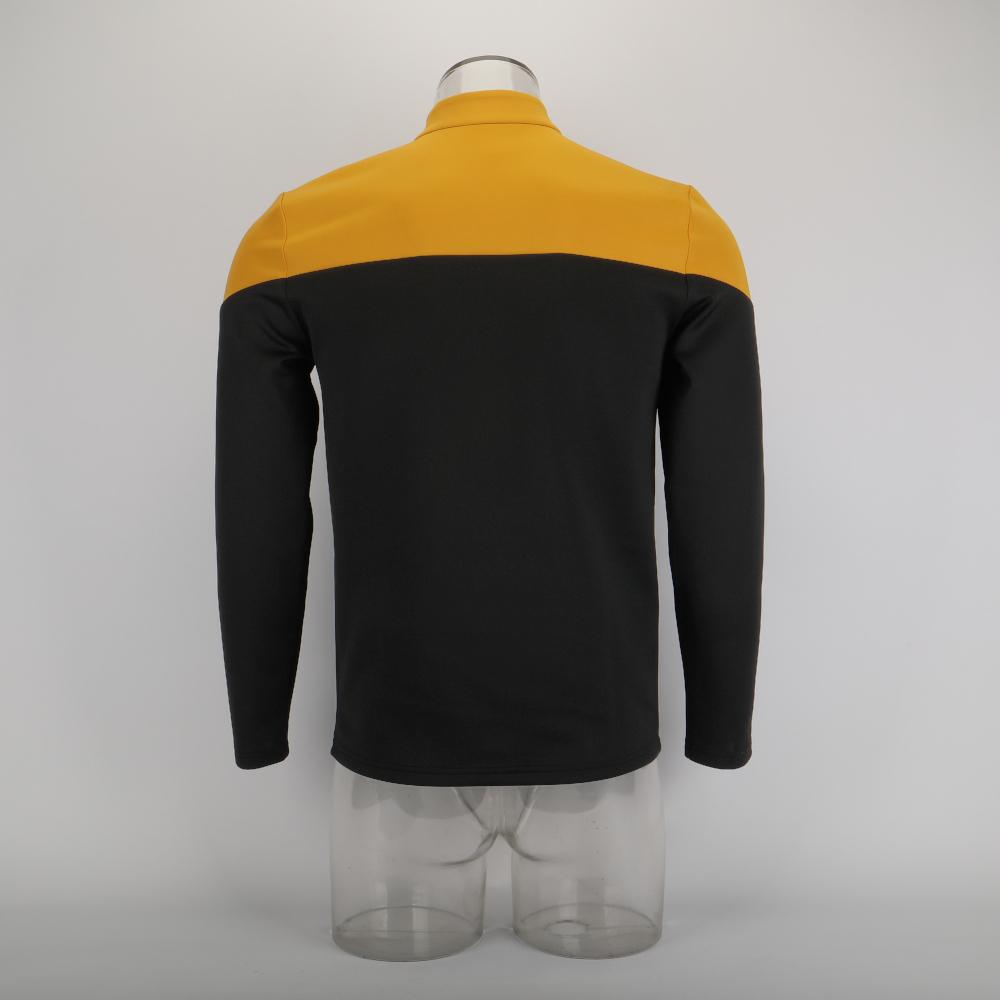 Cosicon Star Trek Picard  Uniform New Engineering Gold Top Shirts Halloween Cosplay Costume