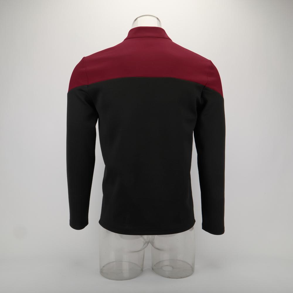 Cosicon Star Trek Picard Startfleet Uniform New Engineering Red Top Shirts Halloween Cosplay Costume