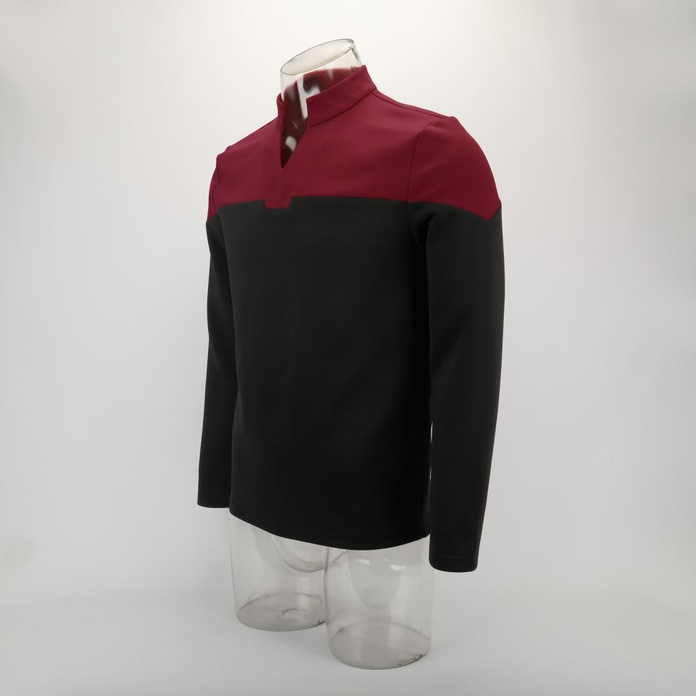 Cosicon Star Trek Picard Startfleet Uniform New Engineering Red Top Shirts Halloween Cosplay Costume