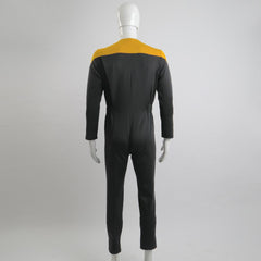 Cosicon Star Trek Deep Space Nine Commander Sisko Duty Uniform Jumpsuit Yellow Cosplay Costumes Halloween Party Prop