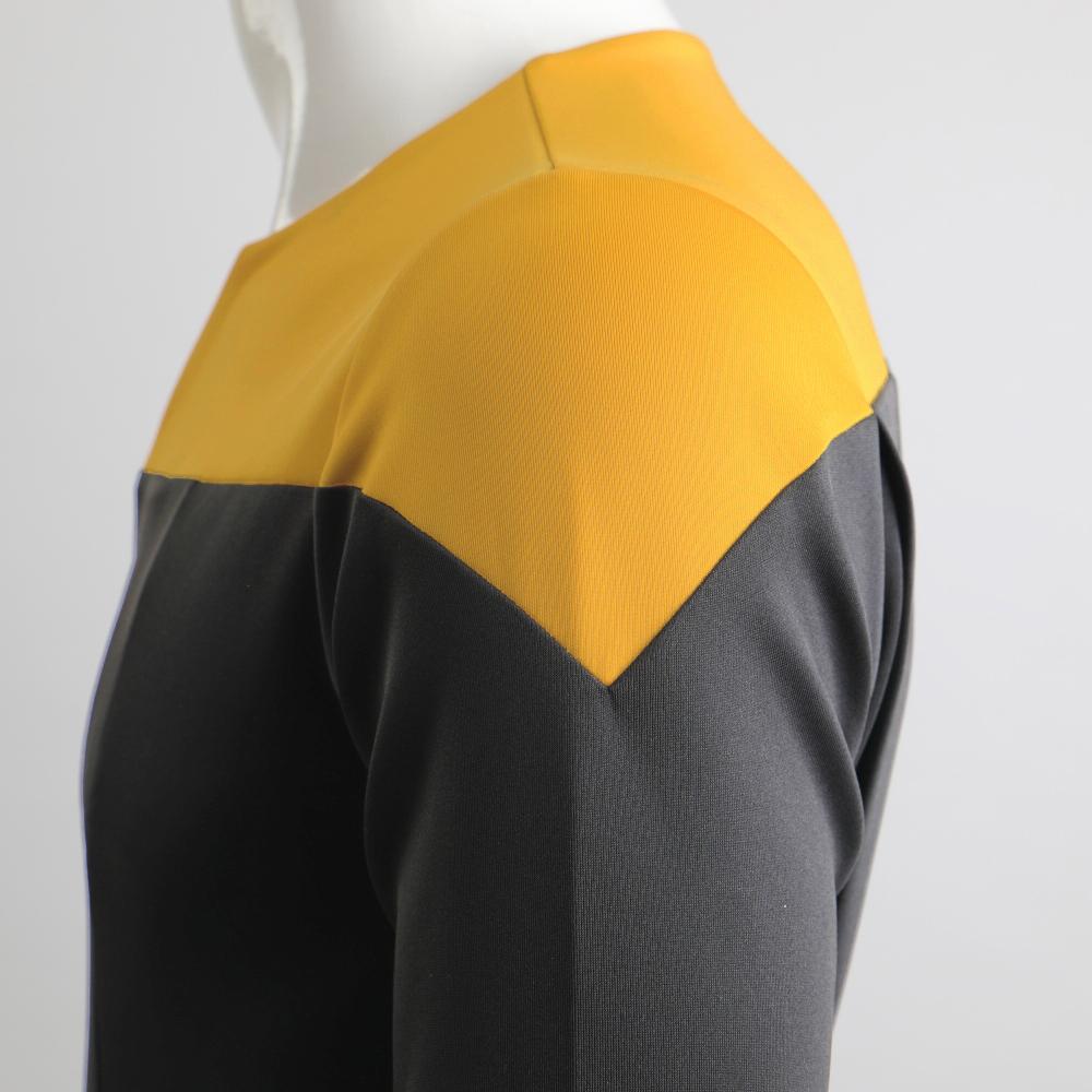 Cosicon Star Trek Deep Space Nine Commander Sisko Duty Uniform Jumpsuit Yellow Cosplay Costumes Halloween Party Prop