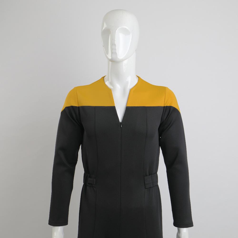 Cosicon Star Trek Deep Space Nine Commander Sisko Duty Uniform Jumpsuit Yellow Cosplay Costumes Halloween Party Prop