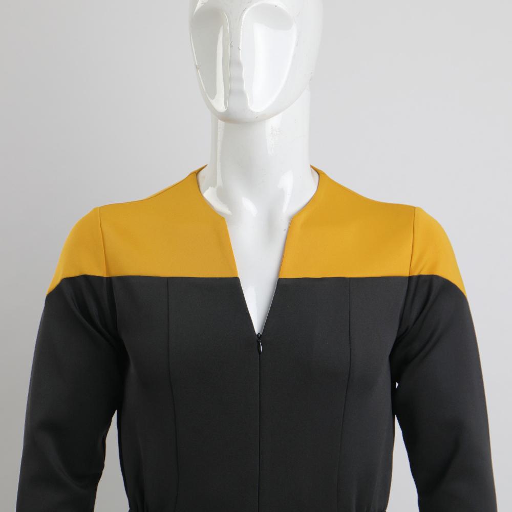 Cosicon Star Trek Deep Space Nine Commander Sisko Duty Uniform Jumpsuit Yellow Cosplay Costumes Halloween Party Prop