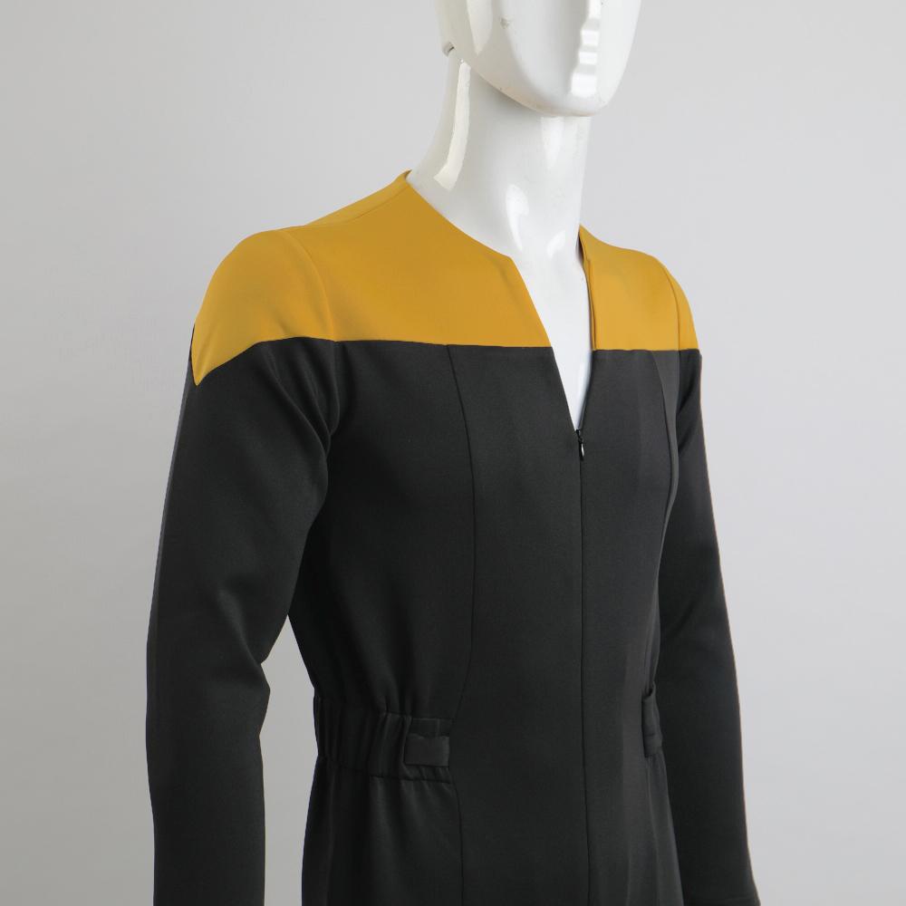 Cosicon Star Trek Deep Space Nine Commander Sisko Duty Uniform Jumpsuit Yellow Cosplay Costumes Halloween Party Prop