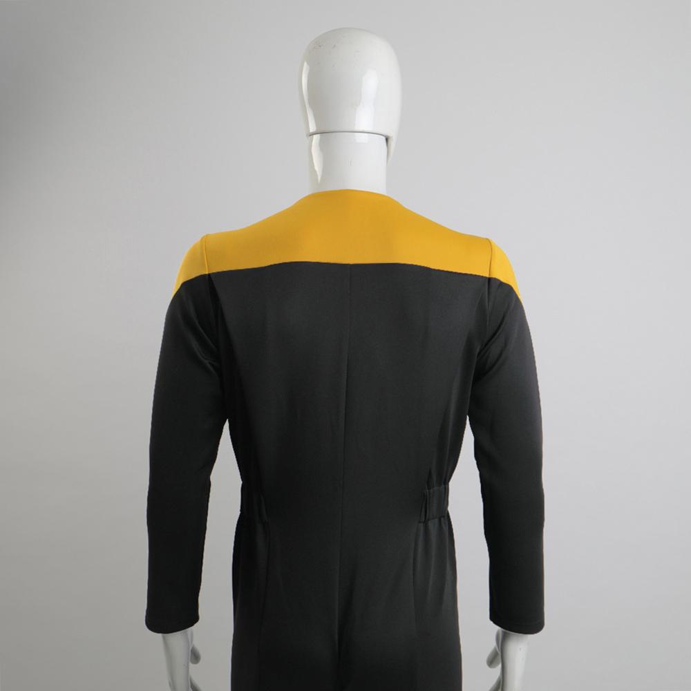 Cosicon Star Trek Deep Space Nine Commander Sisko Duty Uniform Jumpsuit Yellow Cosplay Costumes Halloween Party Prop