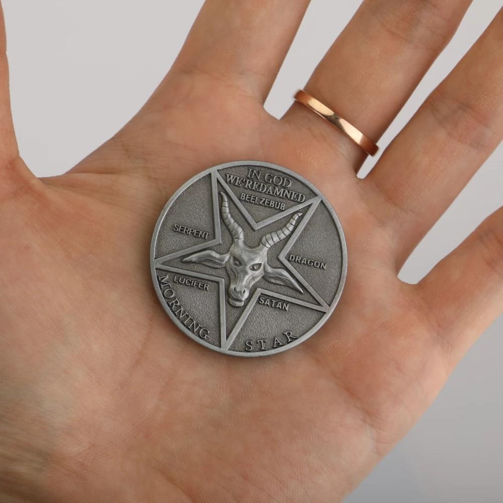 Lucifer Pentecostal Coin Silver Gold Coin High Quality Cosplay Accessories