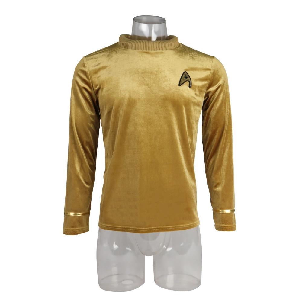 Star Trek  Cosicon The Original Series TOS Captain Pike Kirk Top Shirt Cosplay Uniform Halloween Costumes Man Adult