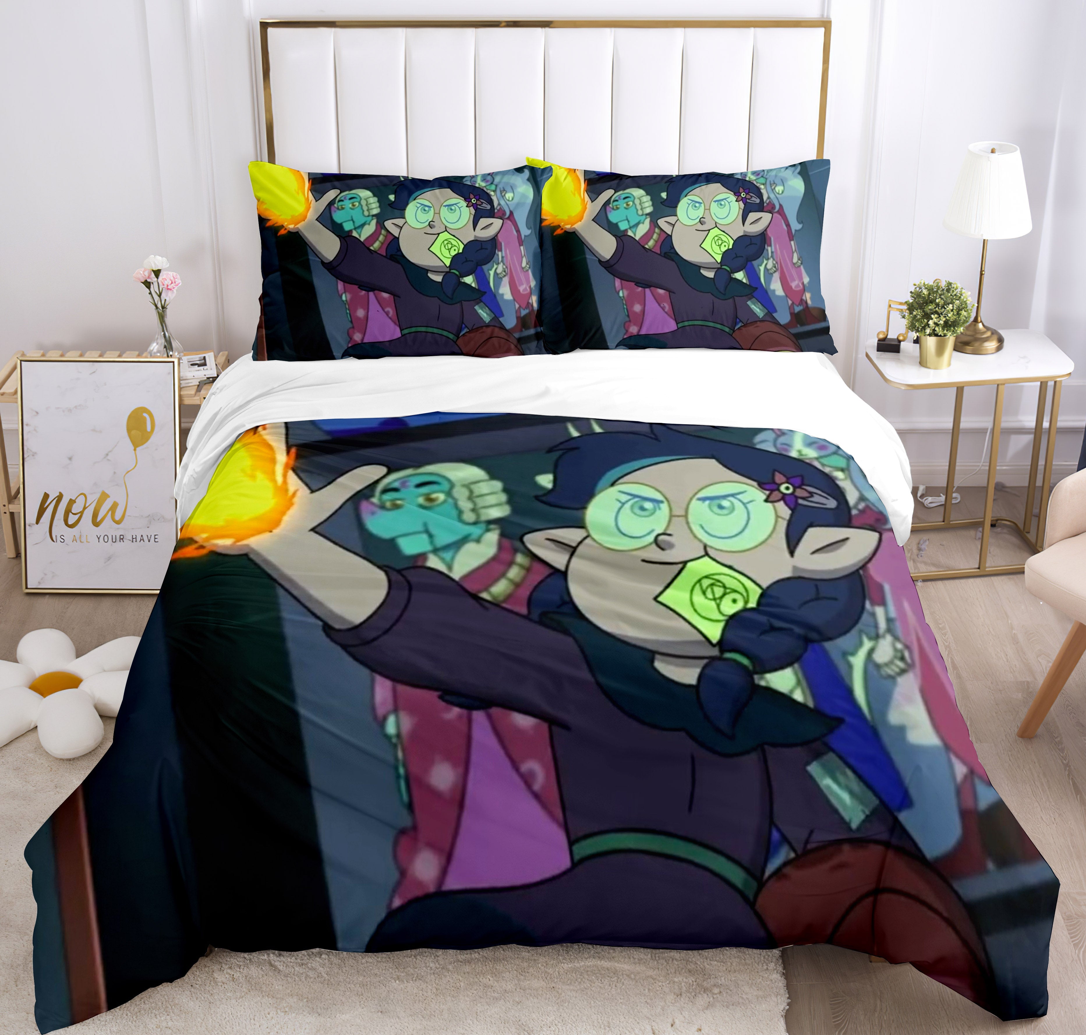 The Owl House Cosplay Bedding Set Duvet Cover Pillowcases Halloween Home Decor