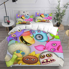 My Singing Monsters Cosplay Bedding Set Duvet Cover Pillowcases Halloween Home Decor