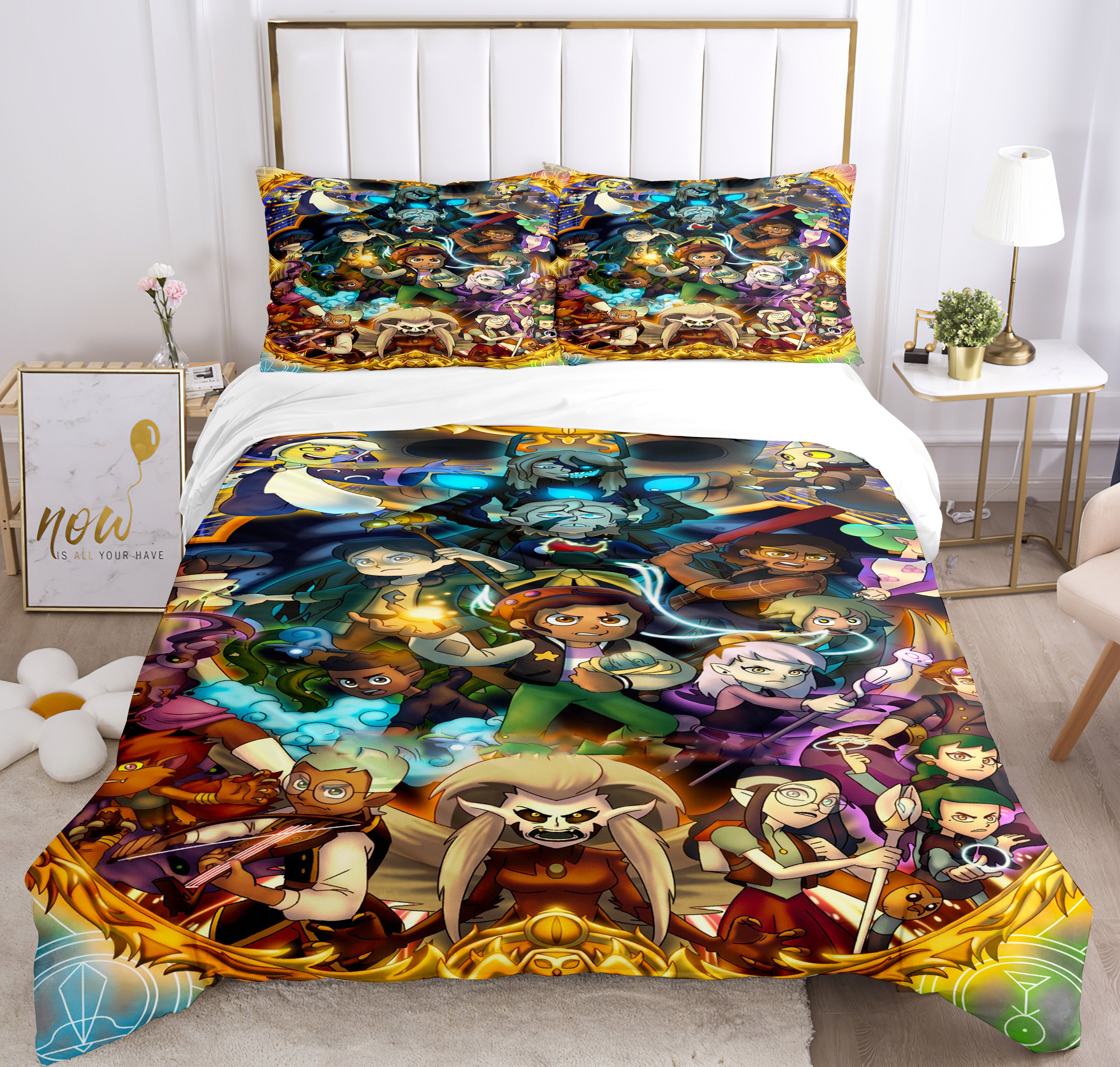 The Owl House Cosplay Bedding Set Duvet Cover Pillowcases Halloween Home Decor