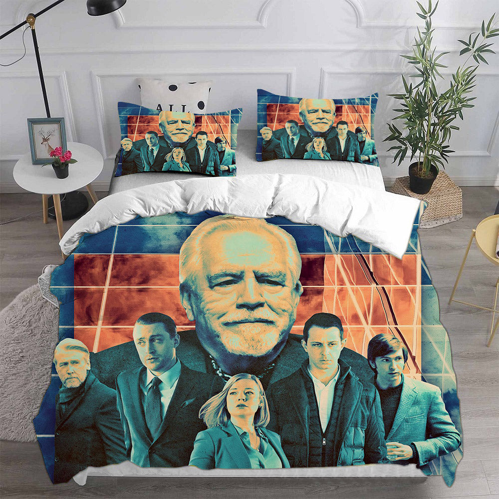 Succession Season Cosplay Bedding Set Duvet Cover Pillowcases Halloween Home Decor