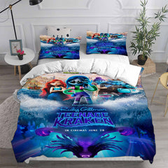 Ruby Gillman Teenage Kraken Cosplay Bedding Set Duvet Cover Pillowcases Halloween Home Decor