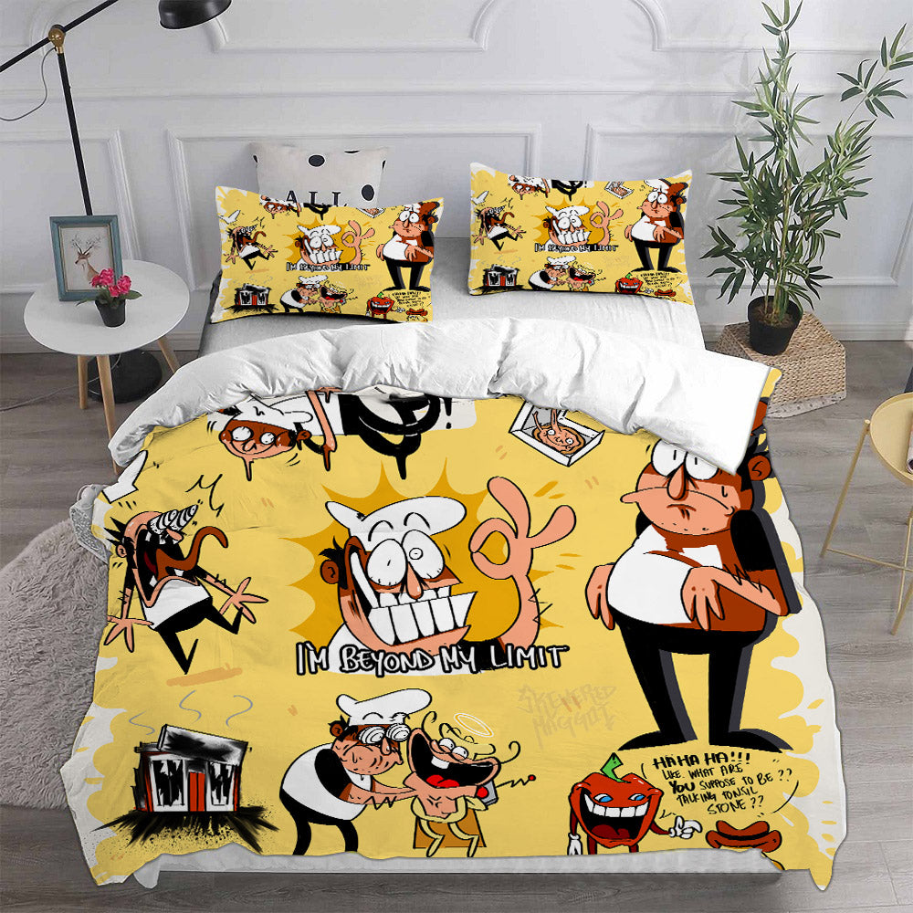 Pizza Tower Cosplay Bedding Set Duvet Cover Pillowcases Halloween Home Decor