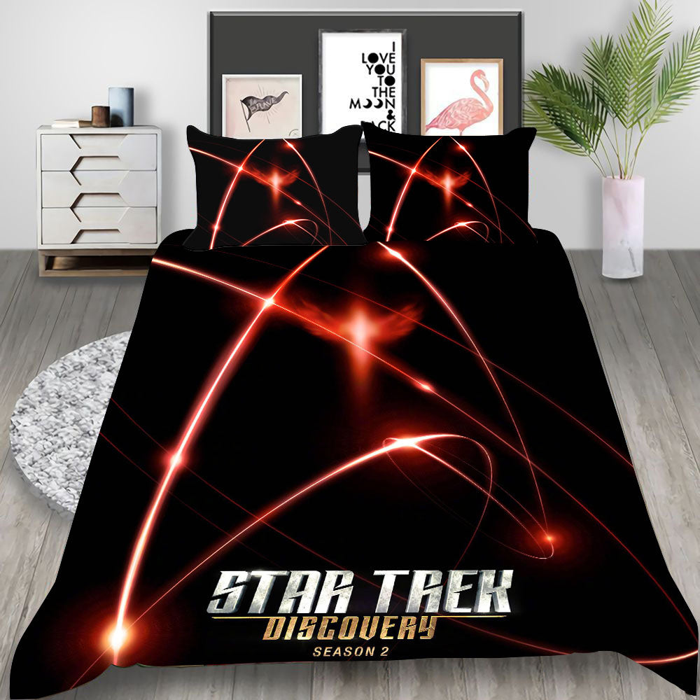 Star Trek  Discovery Cosplay Bedding Set Duvet Cover Pillowcases Halloween Home Decor