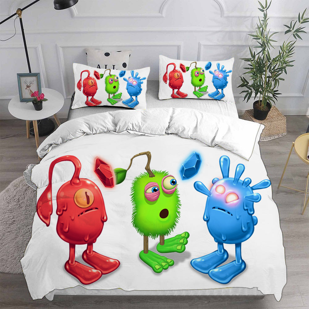 My Singing Monsters Cosplay Bedding Set Duvet Cover Pillowcases Halloween Home Decor