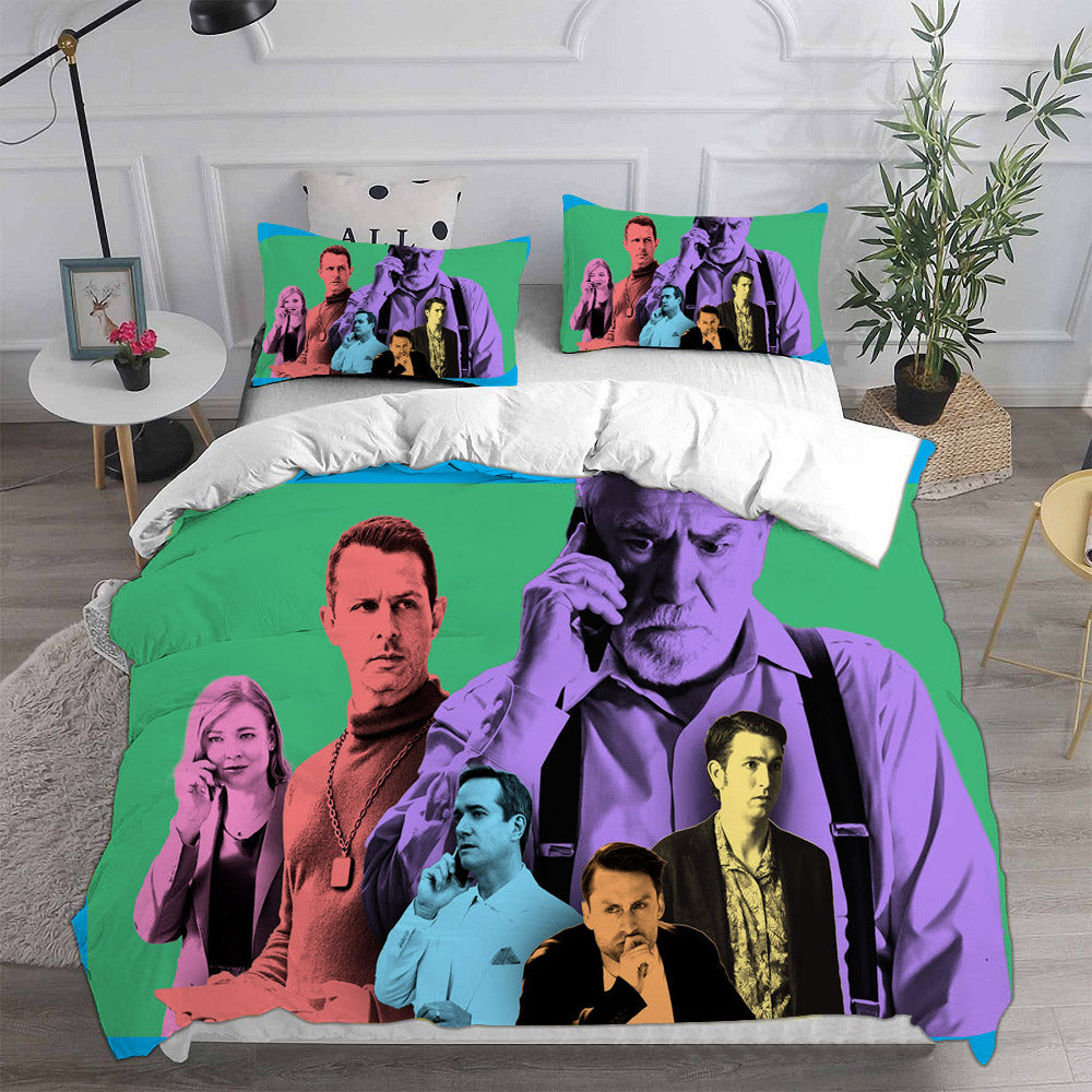 Succession Season Cosplay Bedding Set Duvet Cover Pillowcases Halloween Home Decor