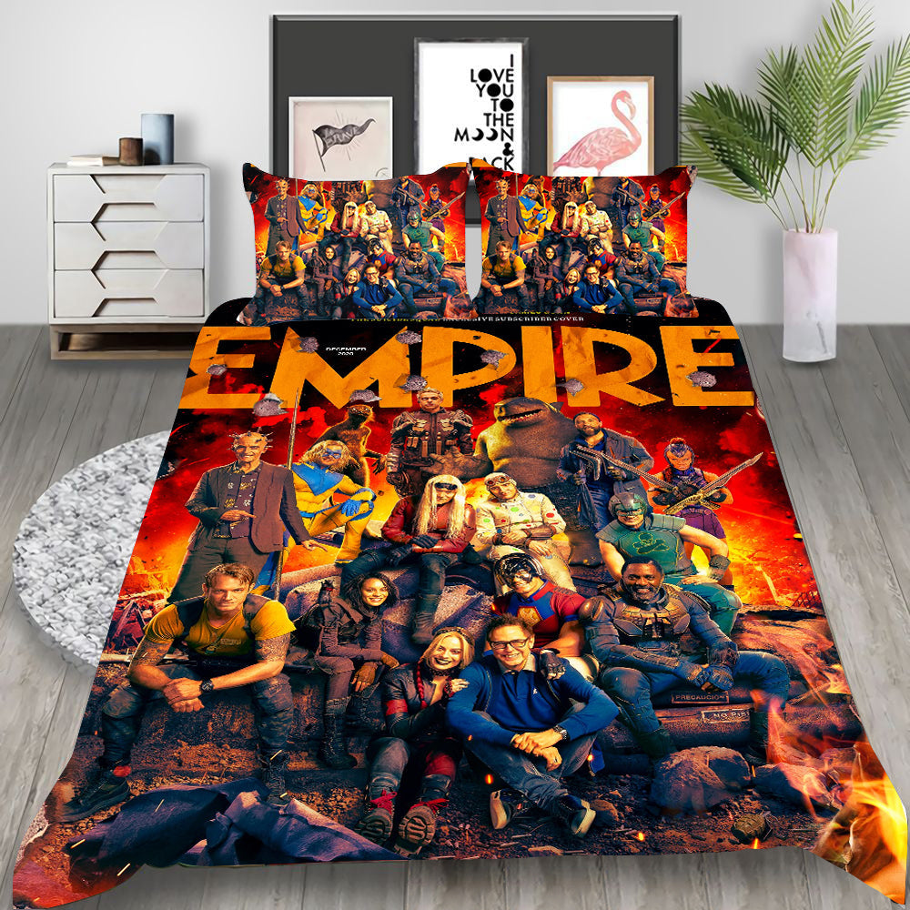 Suicide Squad Harley Quinn Cosplay Bedding Set Duvet Cover Pillowcases Halloween Home Decor