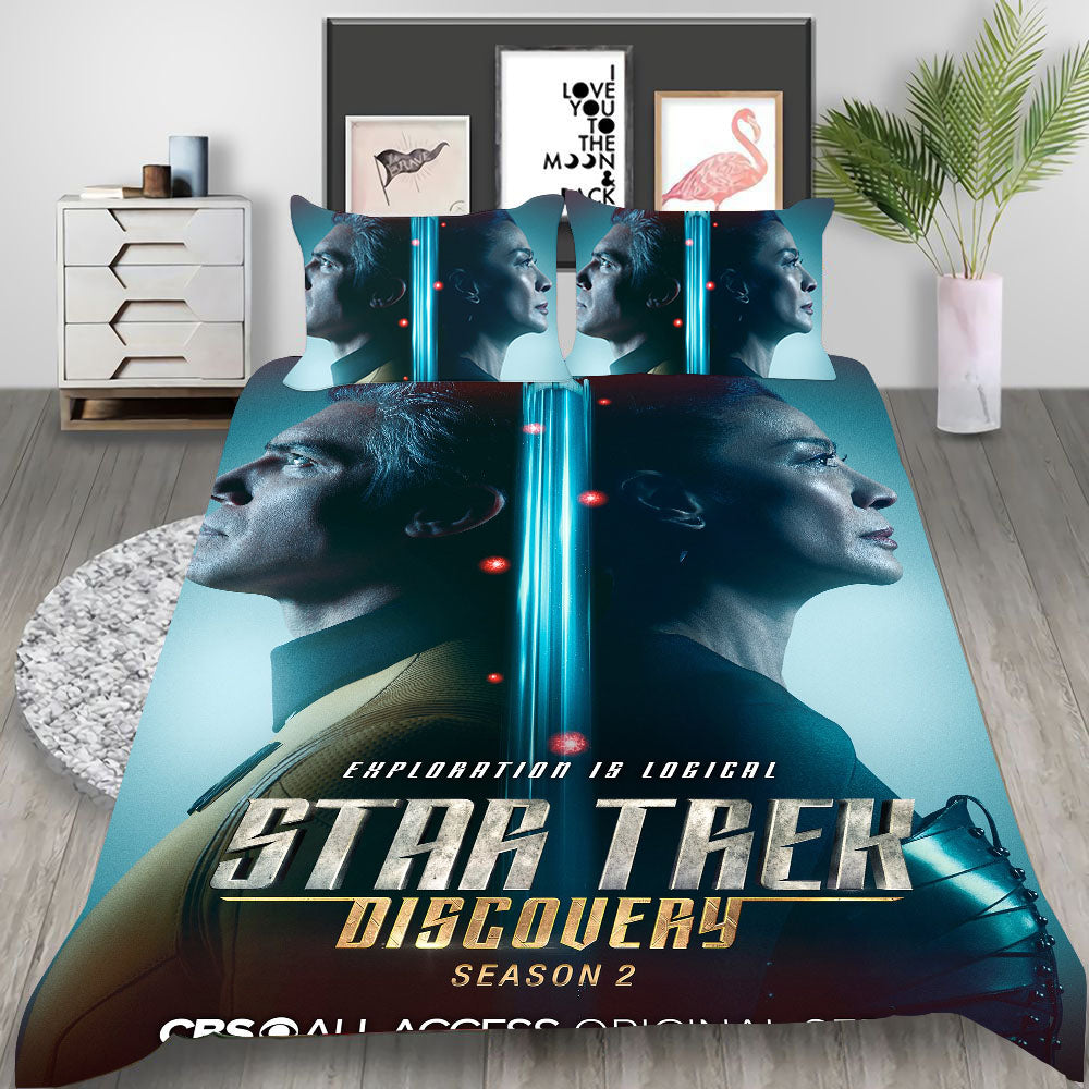 Star Trek  Discovery Cosplay Bedding Set Duvet Cover Pillowcases Halloween Home Decor