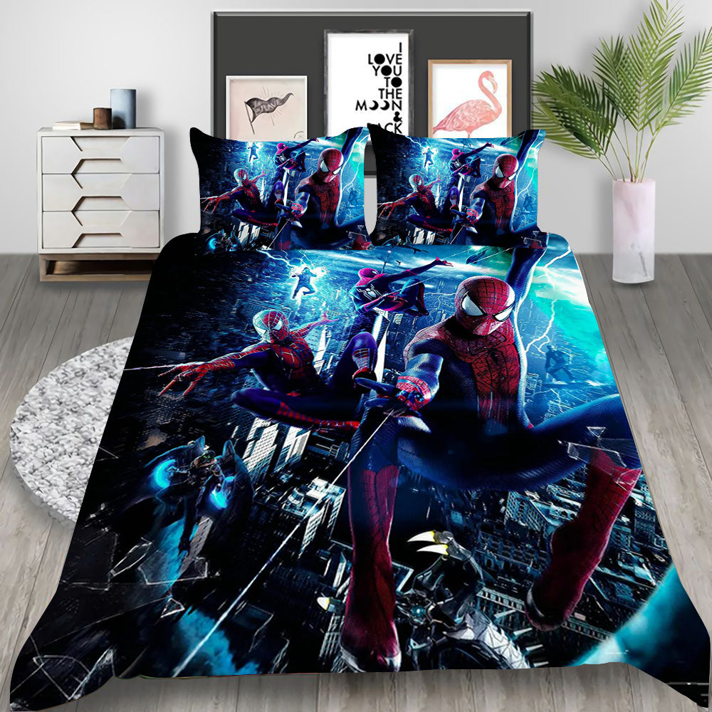 Spider-Man No Way Home Cosplay Bedding Set Duvet Cover Pillowcases Halloween Home Decor