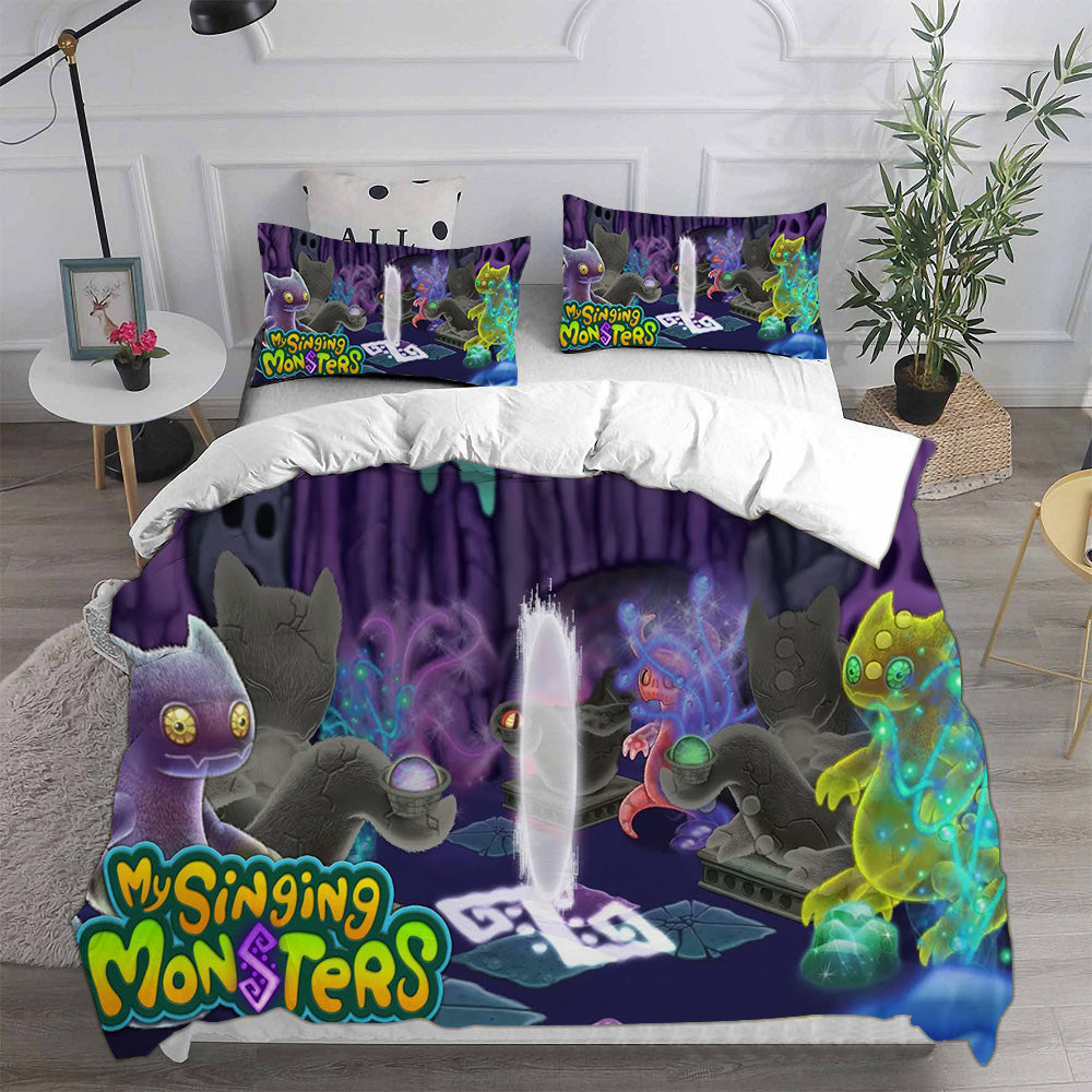 My Singing Monsters Cosplay Bedding Set Duvet Cover Pillowcases Halloween Home Decor