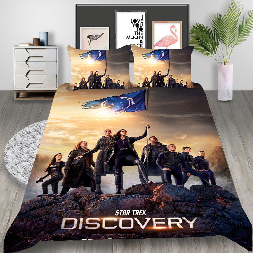 Star Trek  Discovery Cosplay Bedding Set Duvet Cover Pillowcases Halloween Home Decor