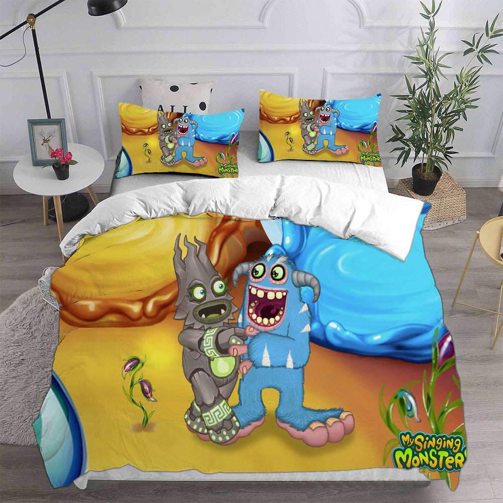 My Singing Monsters Cosplay Bedding Set Duvet Cover Pillowcases Halloween Home Decor