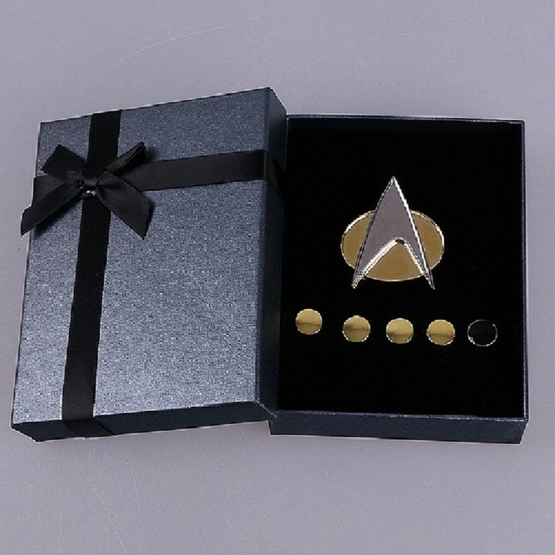 Star Trek 6pcs/set The Next Generation Metal Badge Pin&Rank Halloween Cosplay Prop