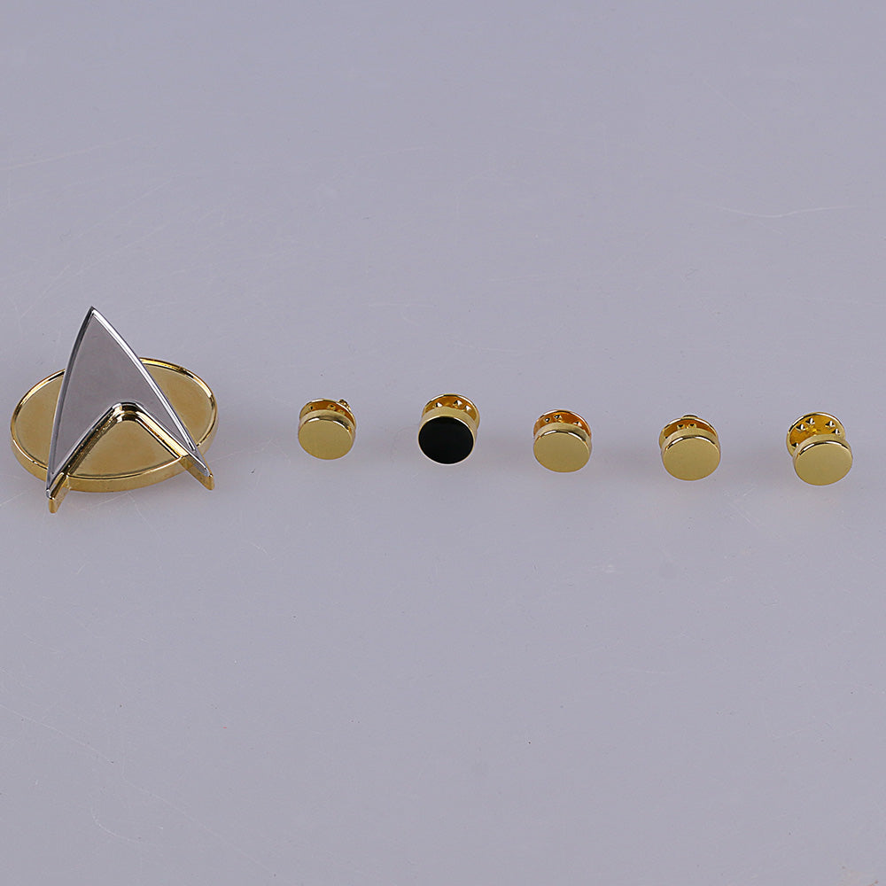 Star Trek 6pcs/set The Next Generation Metal Badge Pin&Rank Halloween Cosplay Prop